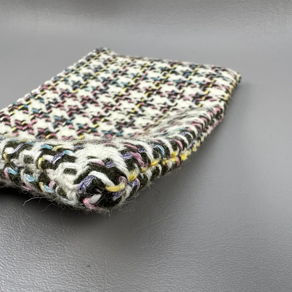 Pretty Little Pouches Tweed Zippered Pouch Houndstooth Cosmetic Toiletry Bag